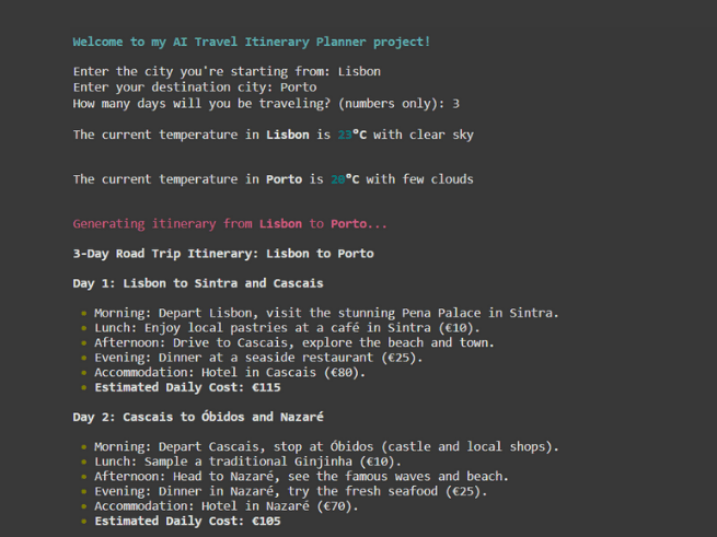 ai travel itinerary generator
